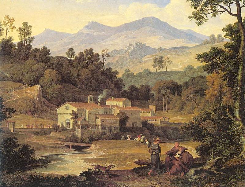Joseph Anton Koch The Monastery of St.Francis in Sabine Hills, Rome China oil painting art